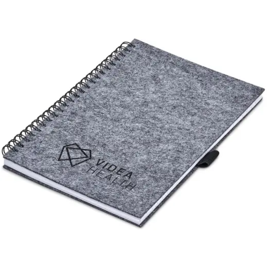 Okiyo Fuji RPET Felt A5 Spiral Notebook Branded